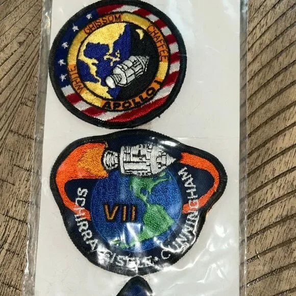 Kennedy Spaceport 🚀 🌎 USA 🇺🇸 Apollo Mission Patches NASA Made in USA 🇺🇸 RARE 80s